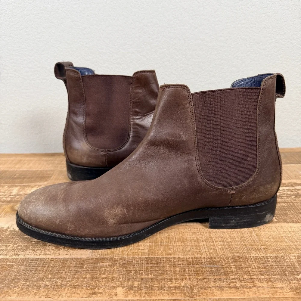 Cole Haan Dumont Grand Chelsea Waterproof Boots Mens 10M Brown Leather C26053
